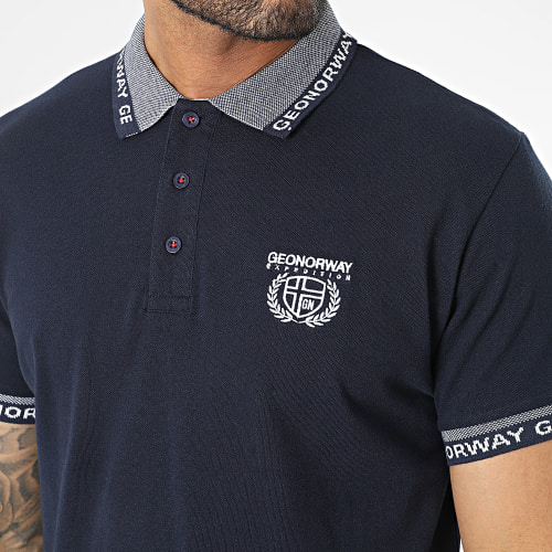 Polo Manches Courtes Bleu Marine