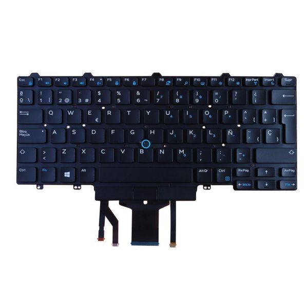 Teclado para Portatil Dell Latitude E5450 E7250 E7450 Backlit Y com Pointstick (espanhol ) - TEC0576