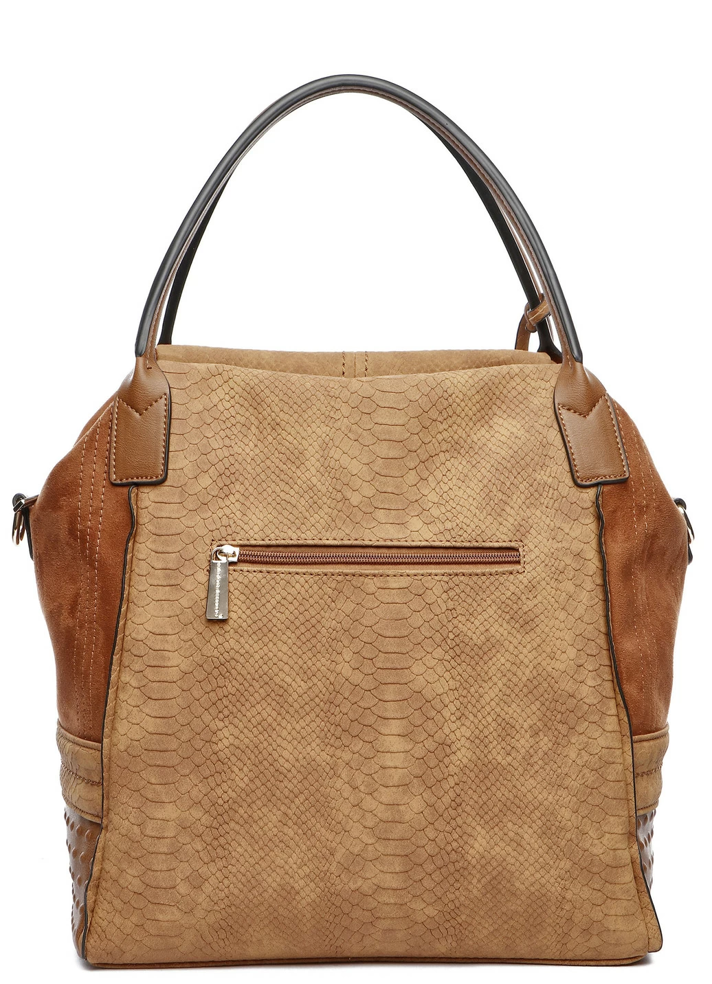 Collezione Alessandro Tasche aus teilweise reptilgeprägtem Veloursmaterial