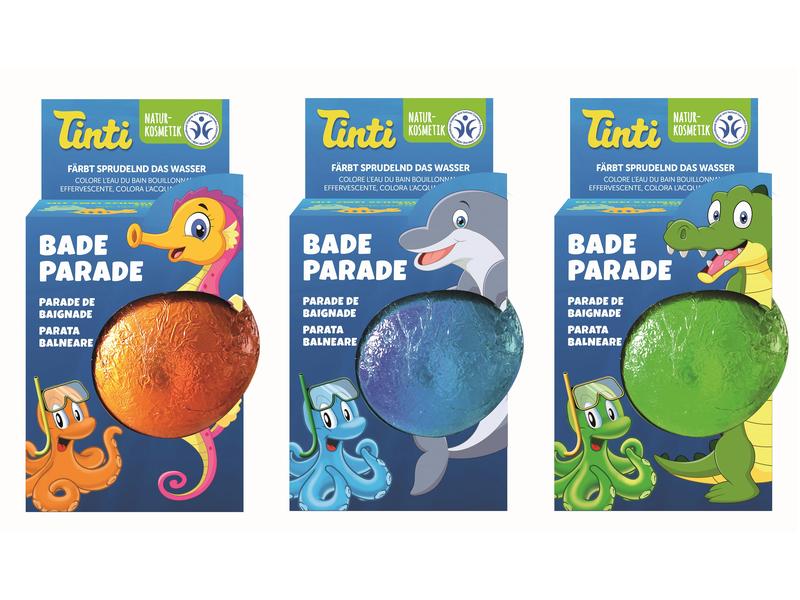 Tinti Badespass Bade Parade 1 Stück Mit Badekugel und Badebohne