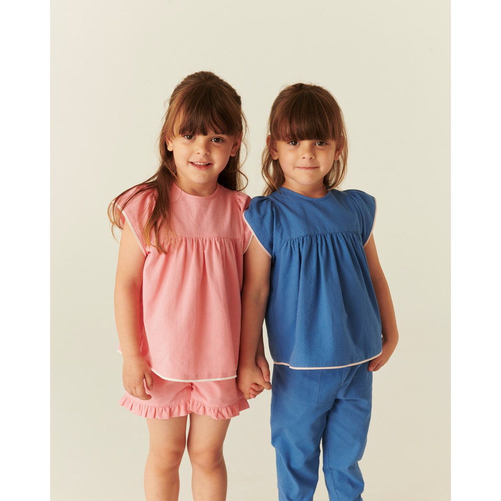 Køb COPENHAGEN COLORS Pink Comb. Bluse W. Contrast Piping