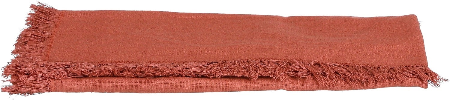 Mica Decorations tafelloper Villia bruin 180 x 45 cm