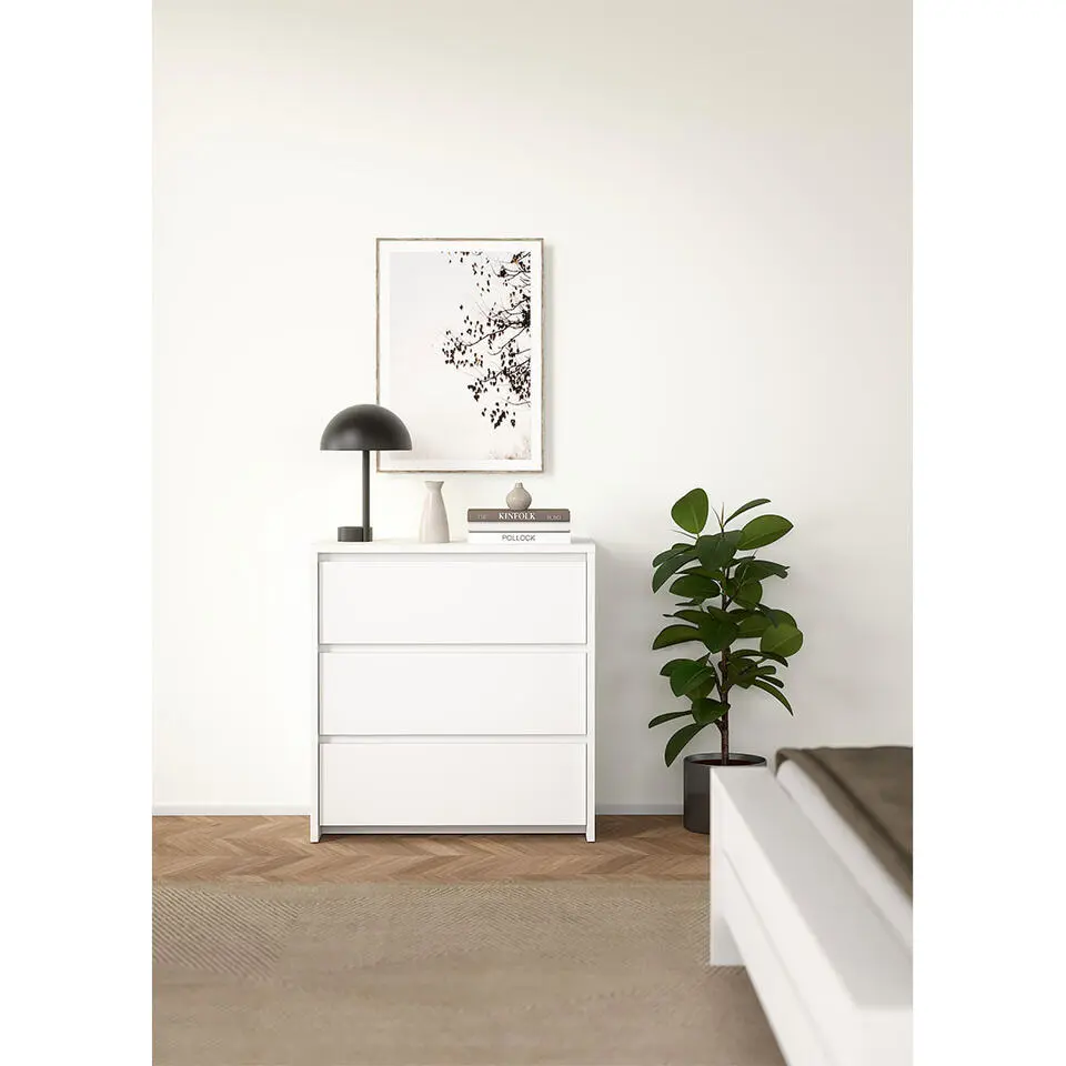 Hioshop Next ladekast 3 lades wit