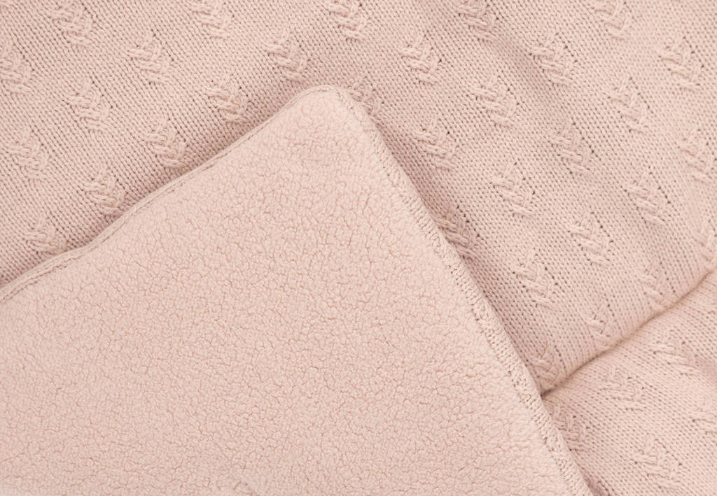 reversible boxkleed 75x95cm Grain Knit - Wild Rose