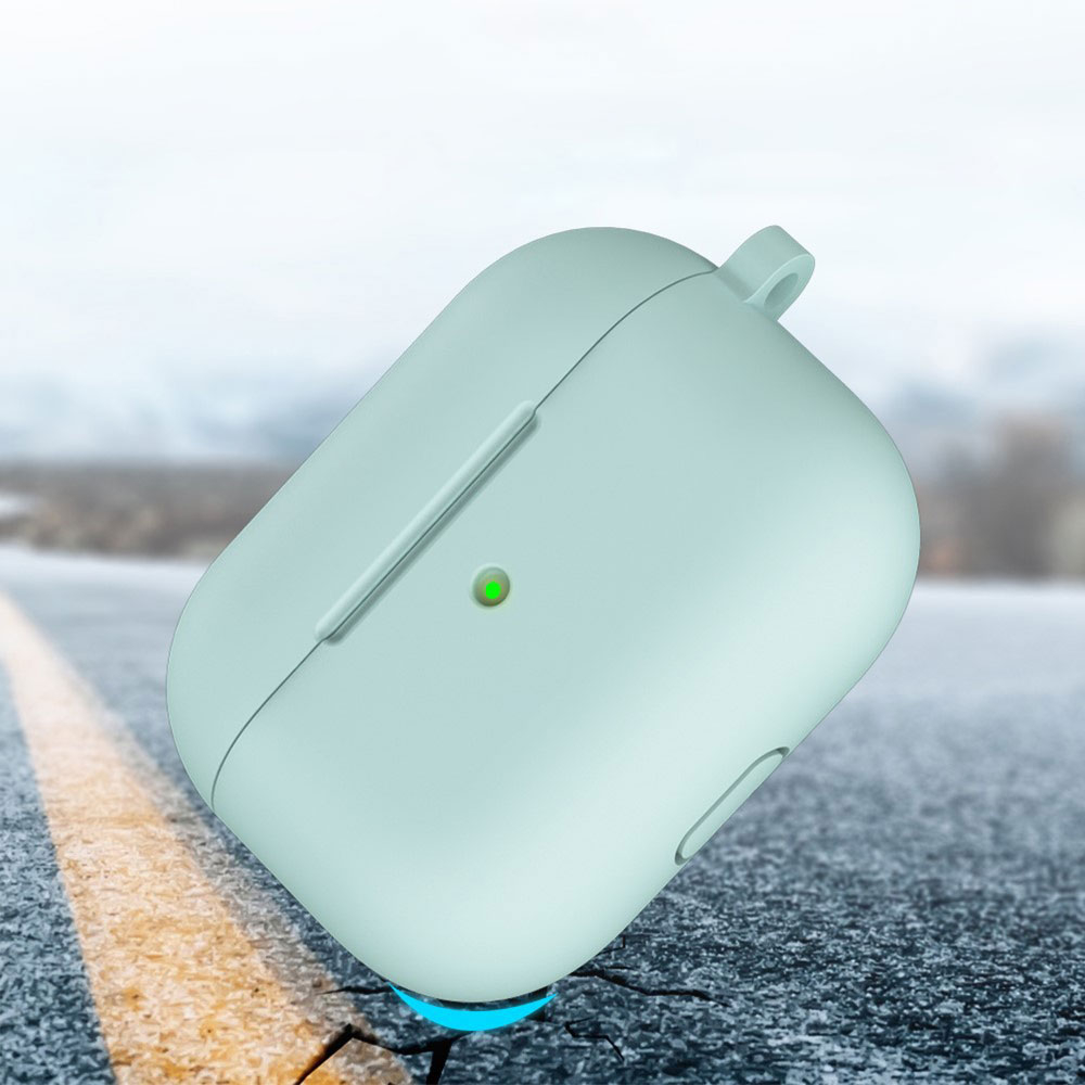 AirPods (3. Generation) Silikon Schutzhülle Abdeckung mit Karabinerhaken - Mint