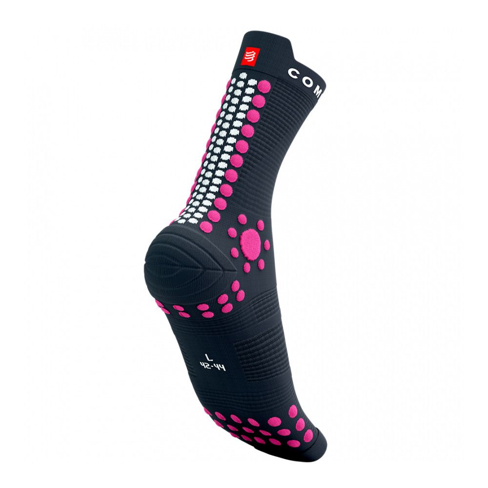 Compressport PRO RACING V4.0 TRAIL - Chaussettes magnet/magenta