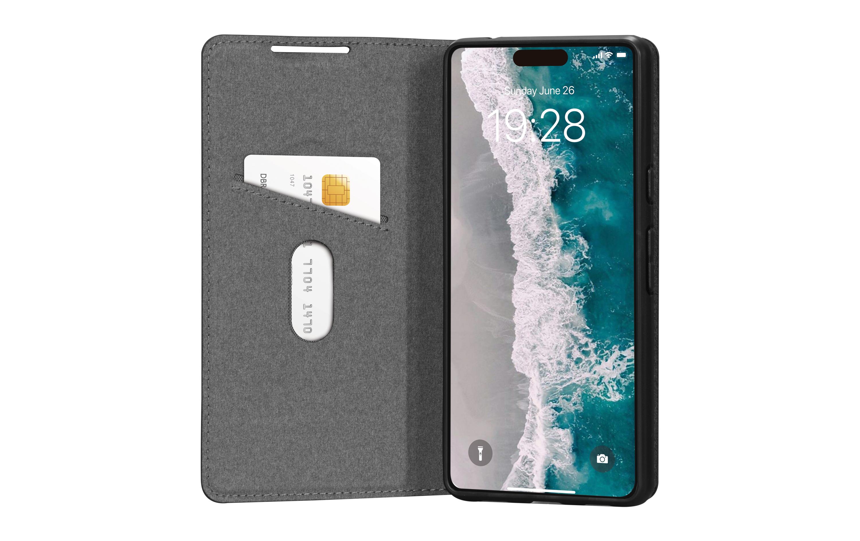 Book Cover Oslo iPhone 15 Pro Black SchwarzSchutzhülle für das Apple iPhone 15 Pro