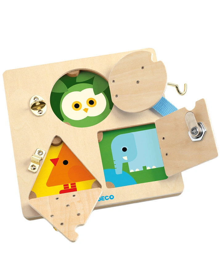 Lernspiel LOCK BASIC aus Holz in bunt