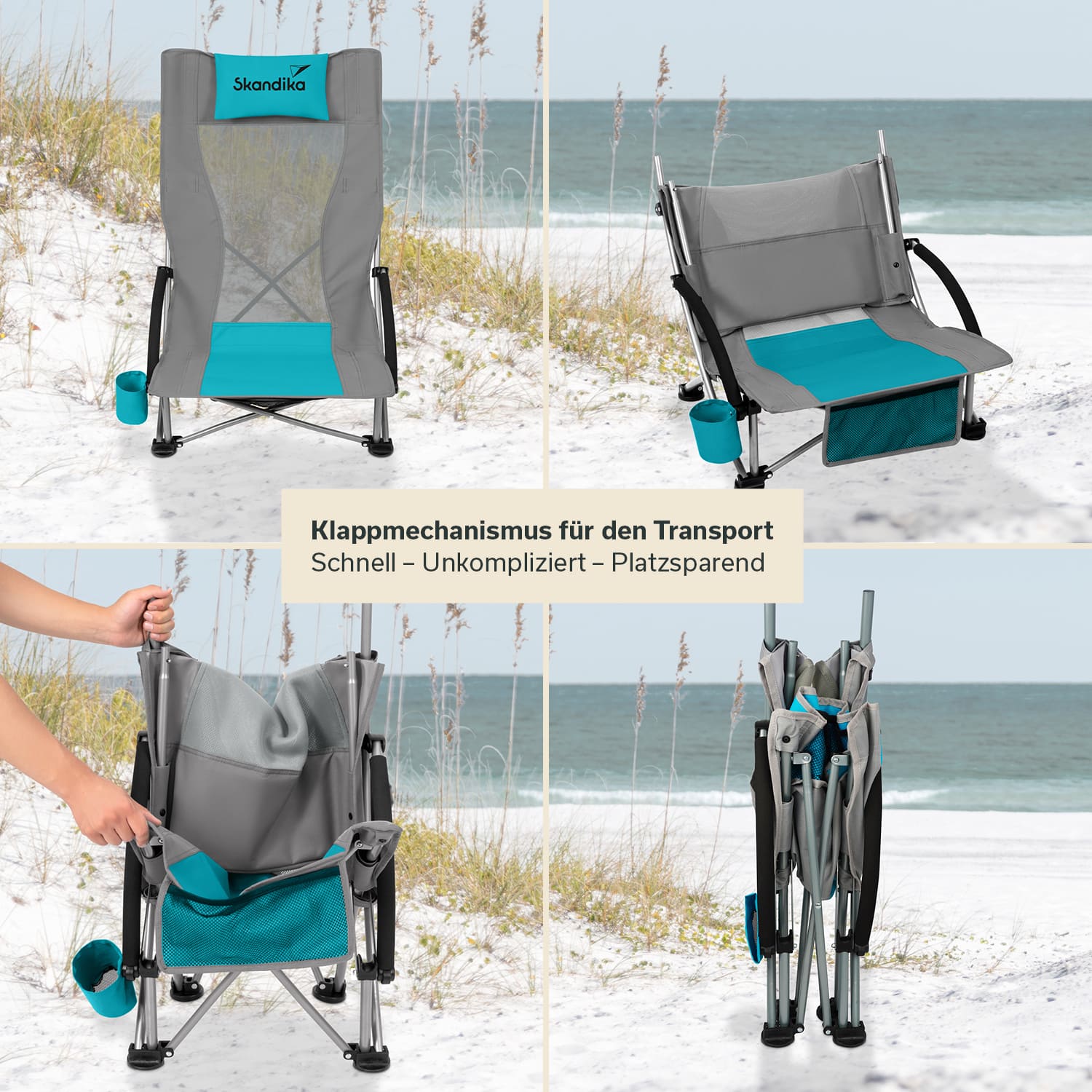 Skandika set van 2 Beach strandstoelen