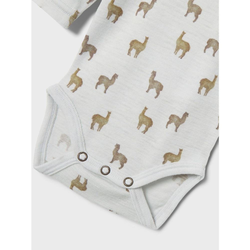 Køb Lil'Atelier Gray Dawn Lama Nbmnoel Nor Uld Ls Slim Body Lil