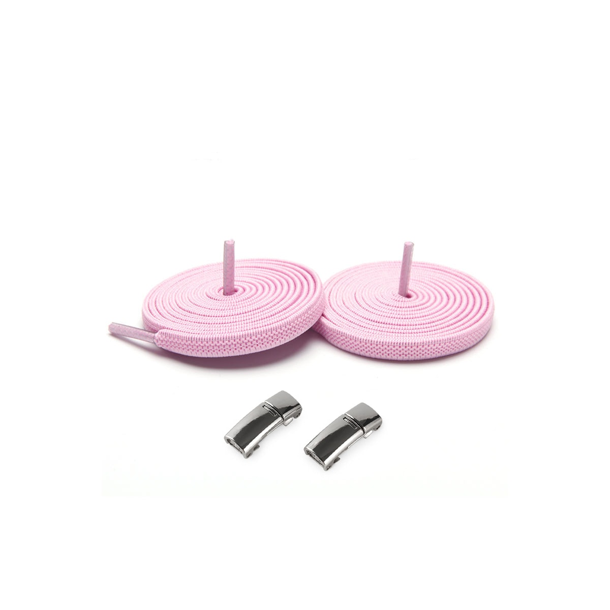 Elastiske skolisser med spenne 1 par Rosa