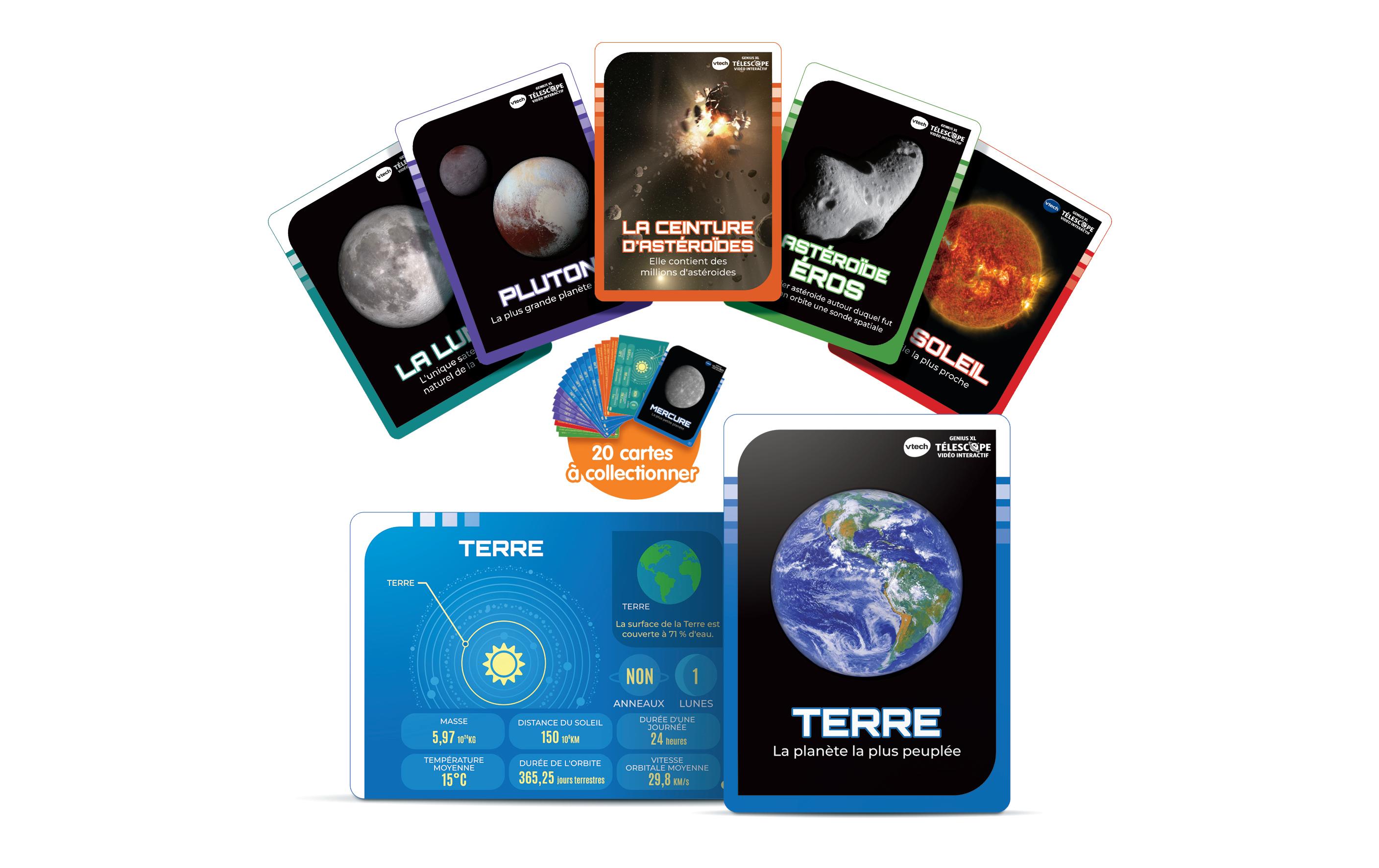 Genius XL Téléscope Vidéo interactif -FR-<br>Digitales Teleskop auf Stativ inklusive NASA-Inhalten und Sammelkarten