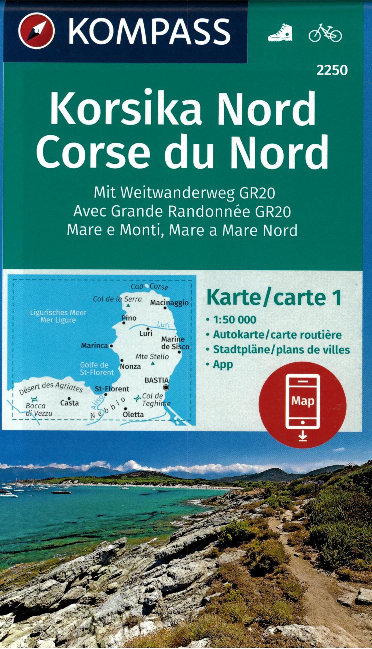 KOMPASS - 2250 CORSE DU NORD 1 50 000