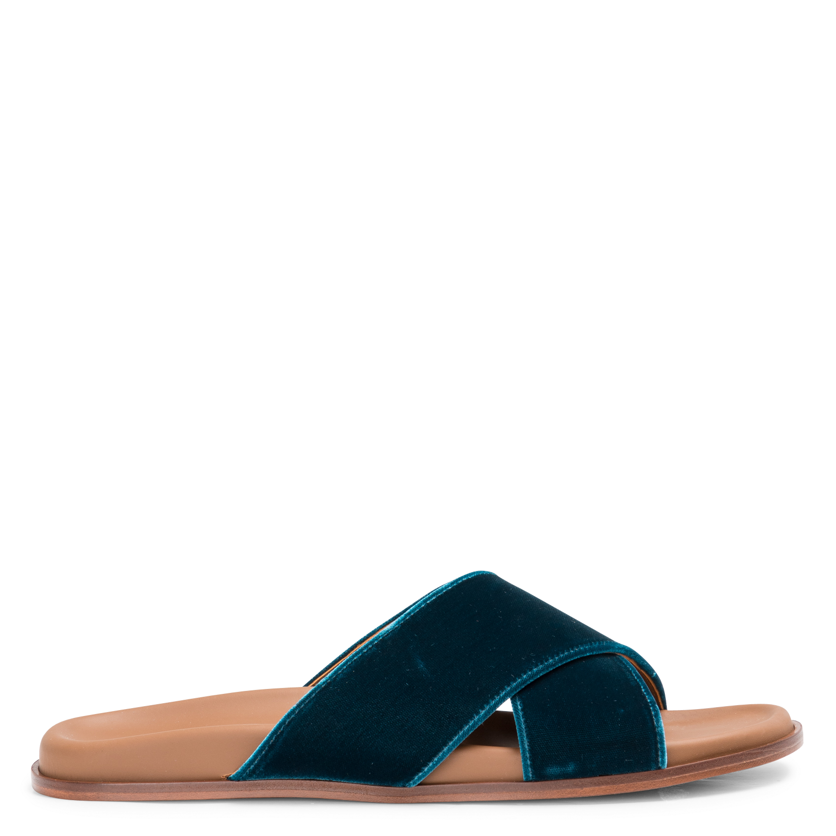 Mules en velours | Bleu