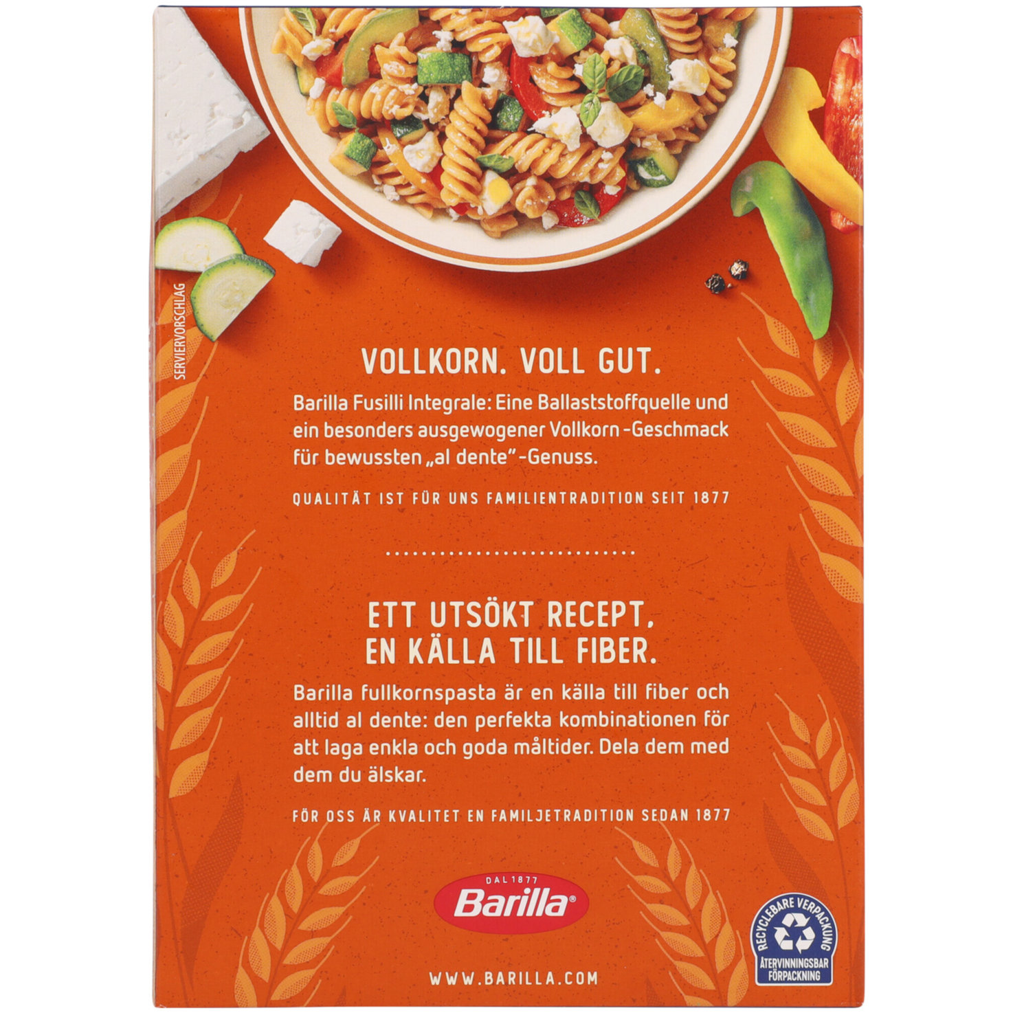 Barilla Integrale Fusilli Vollkorn