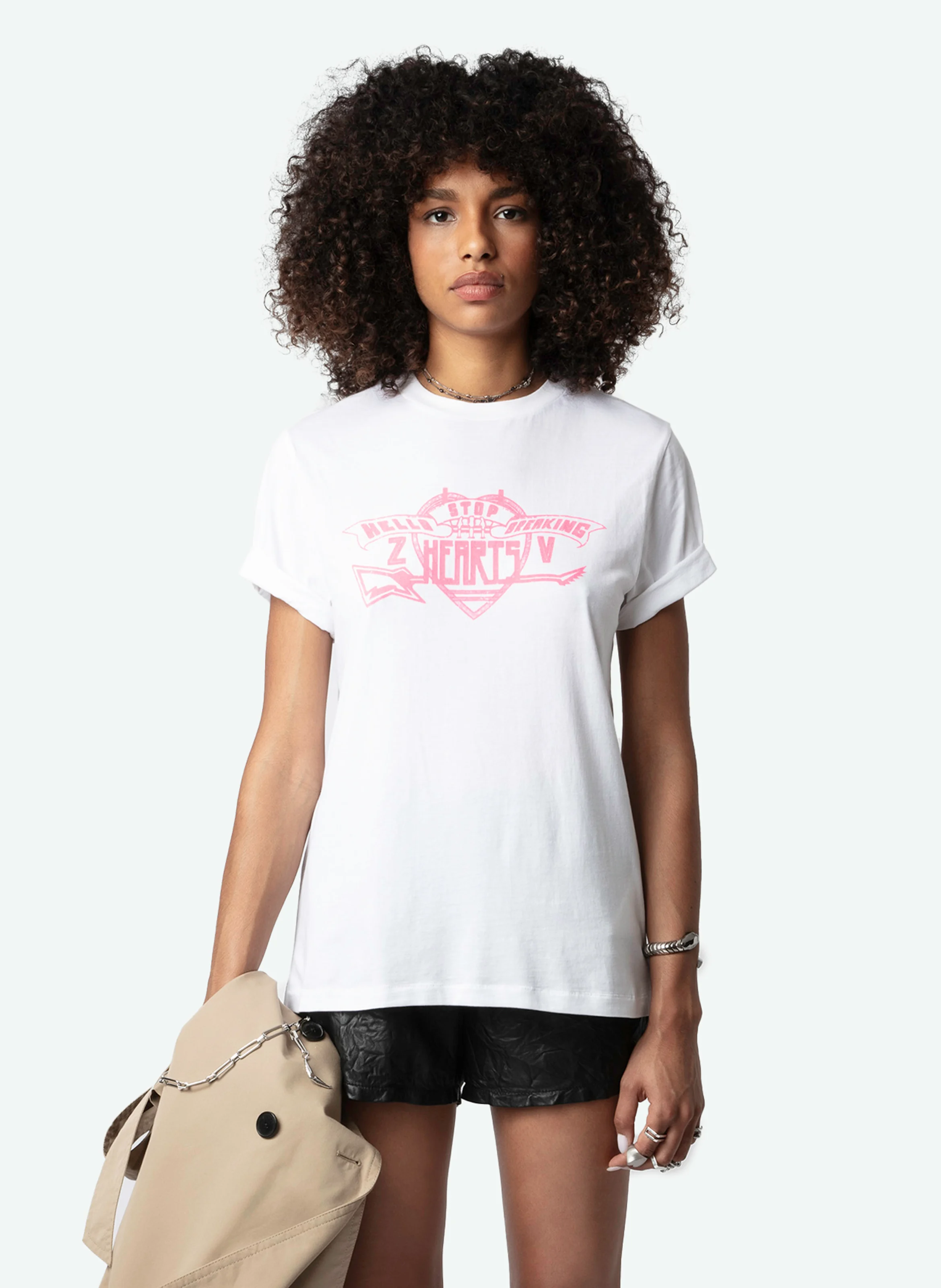 EDWIN - Tee-shirt col rond en coton bio | Blanc