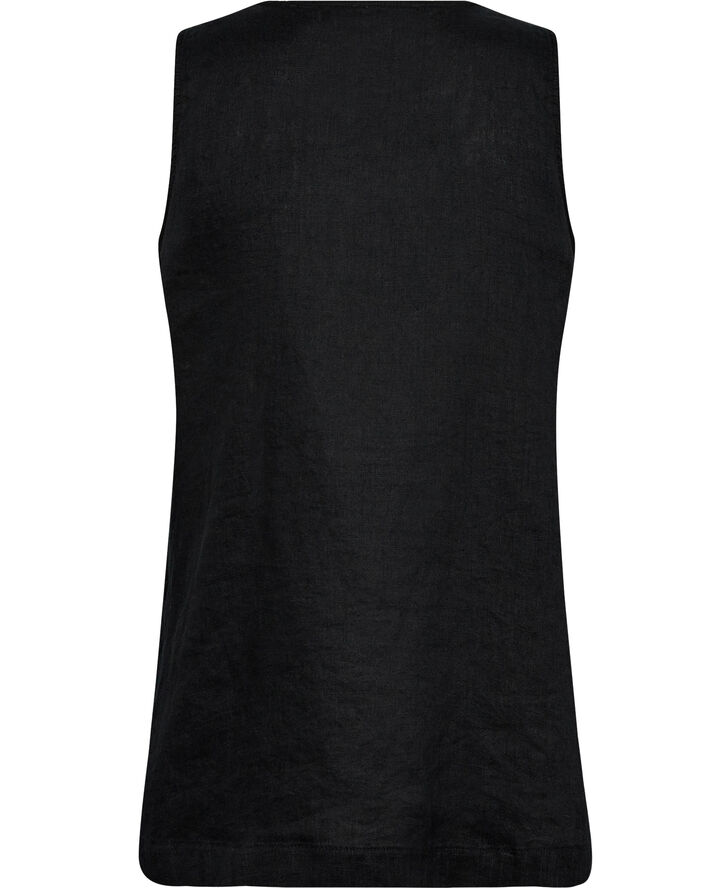 United Colors of Benetton BLOUSE - 100% hør Sort