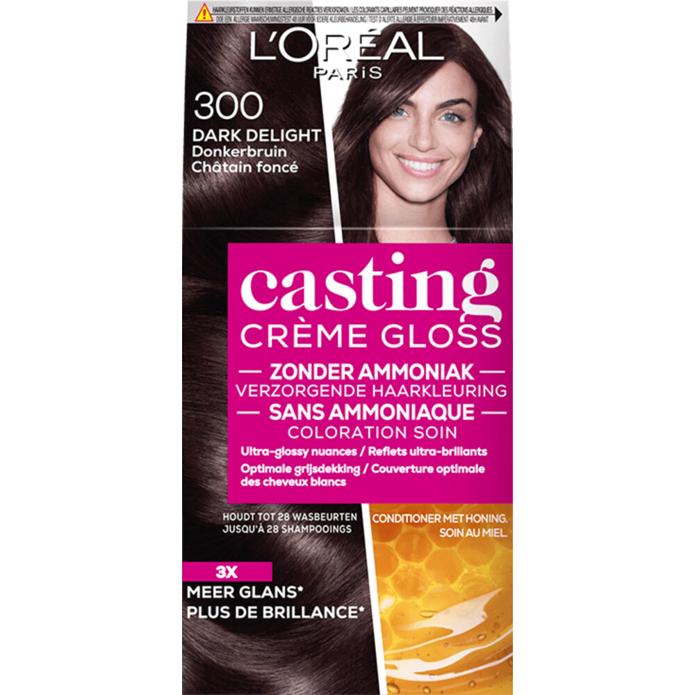 L'Oréal Casting Crème Gloss Semi-Permanente Haarkleuring 300 Dark Delight - Donkerbruin