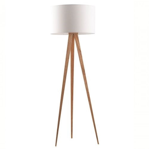 Zuiver Tripod Vloerlamp - Wit / Naturel