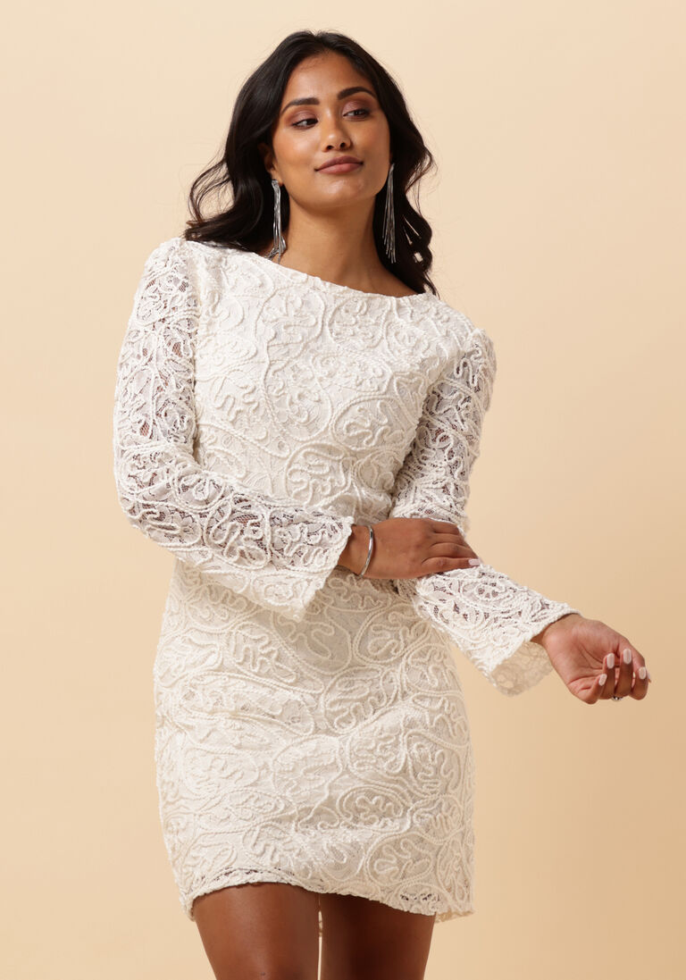 Y.A.S. ecru y.a.s.  yasleonor ls lace dress-celeb