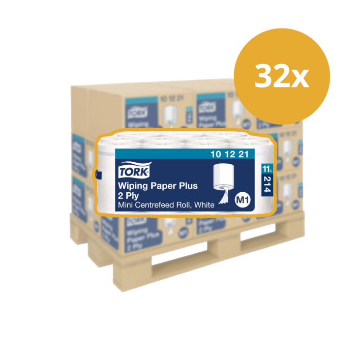 Tork 101221 poets 11 rollen wiping plus poetspapier 11rollen Pallet afname (101221P)