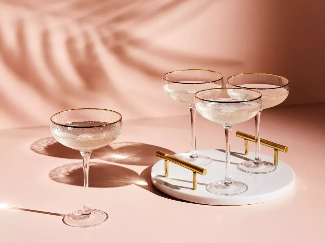 Lot de 4 coupes à champagne TOPAZ 450 ml Transparent