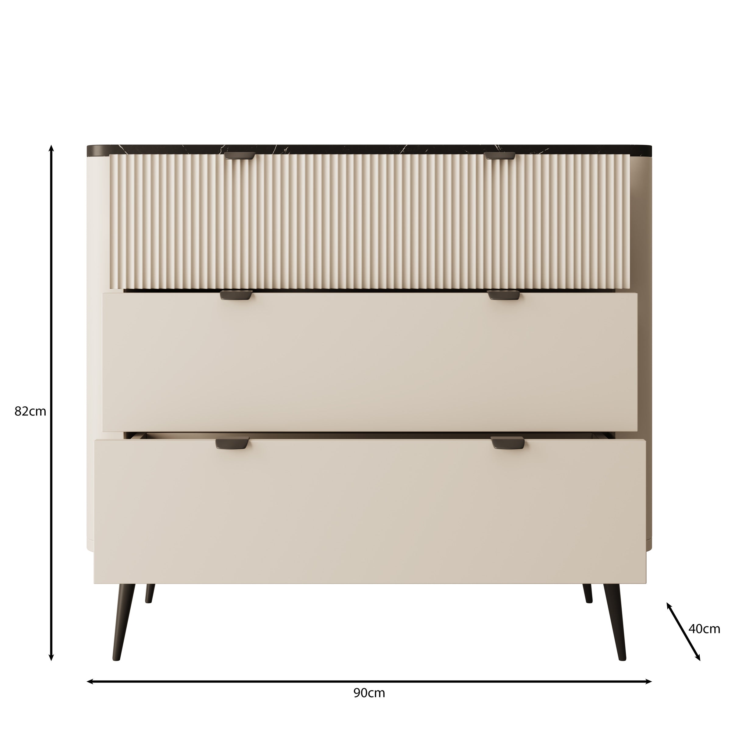 Mace - Ladekast - Beige - 90x40x82 cm