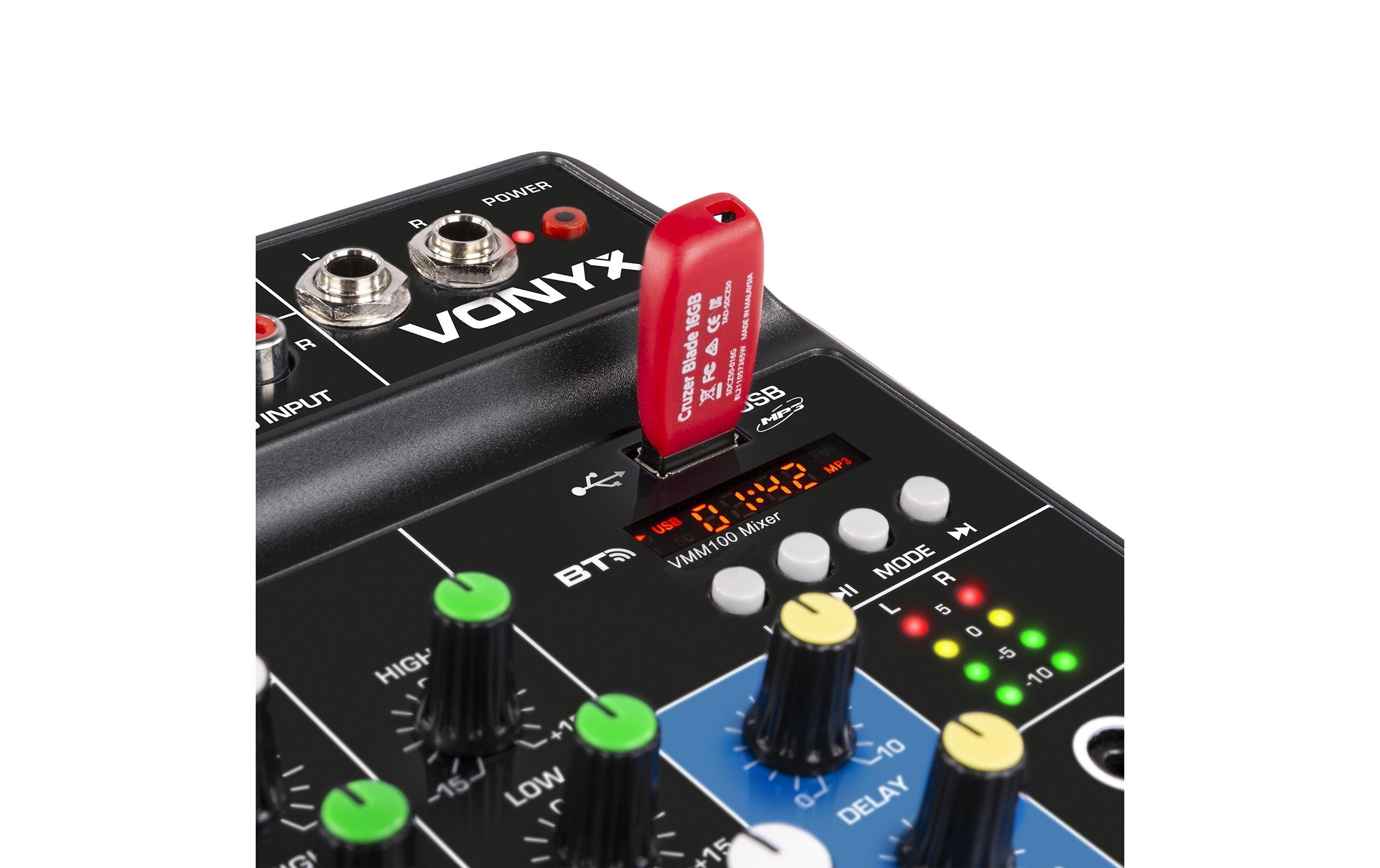 Mischpult VMM100Kompakter und leichter 3-Kanal-Analogmixer