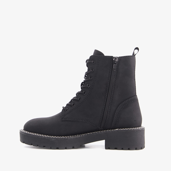 Blue Box dames veterboots zwart