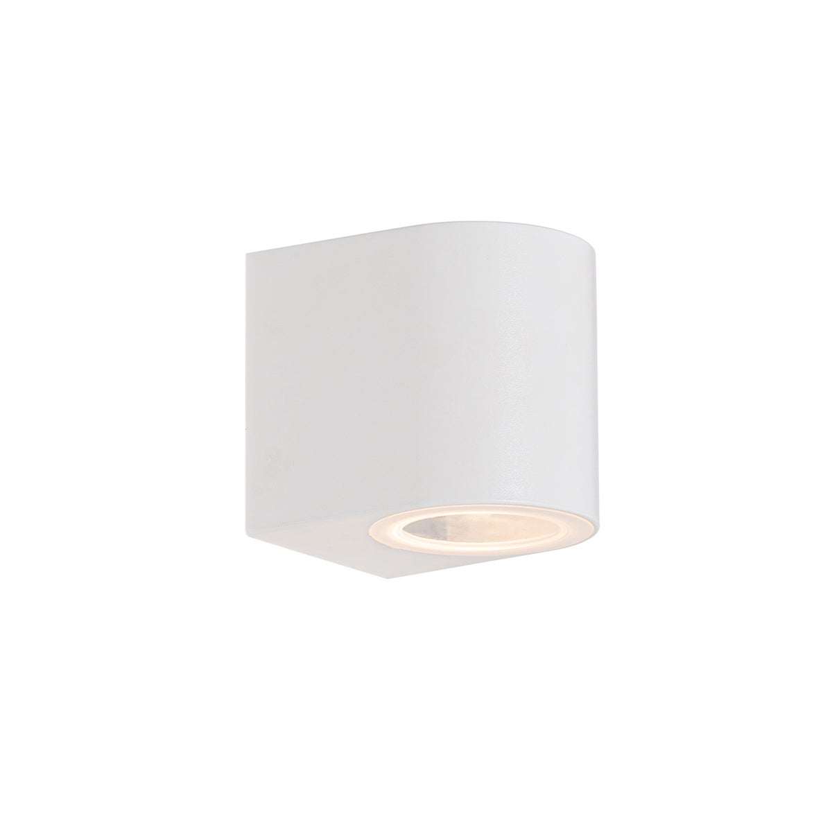 Moderne ovale buitenwandlamp van wit kunststof – Baleno