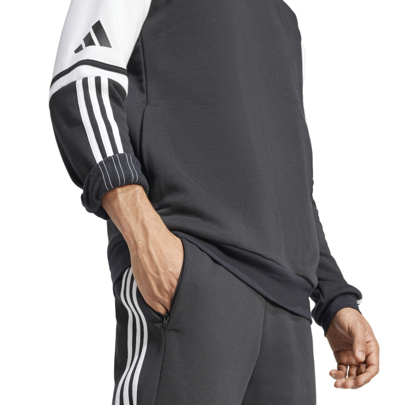 adidas Squadra 25 Sweat Hooded Trainingspak Zwart Wit