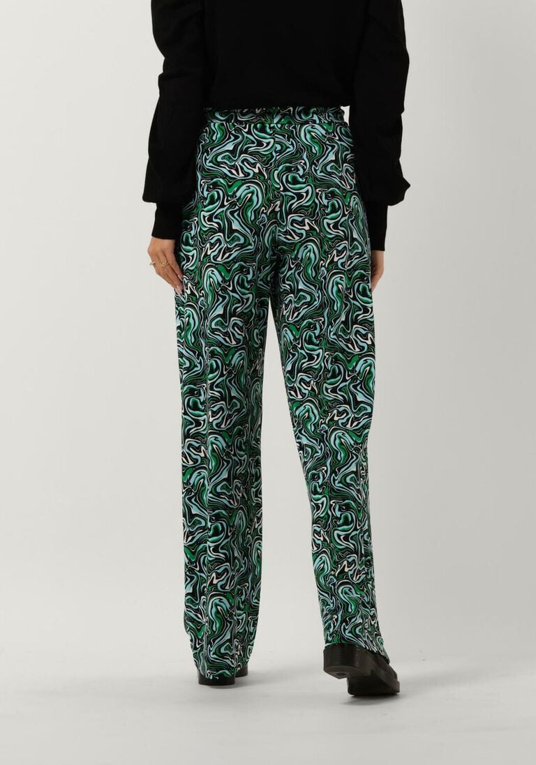 VANILIA blauwe vanilia wijde broek liquid wide leg
