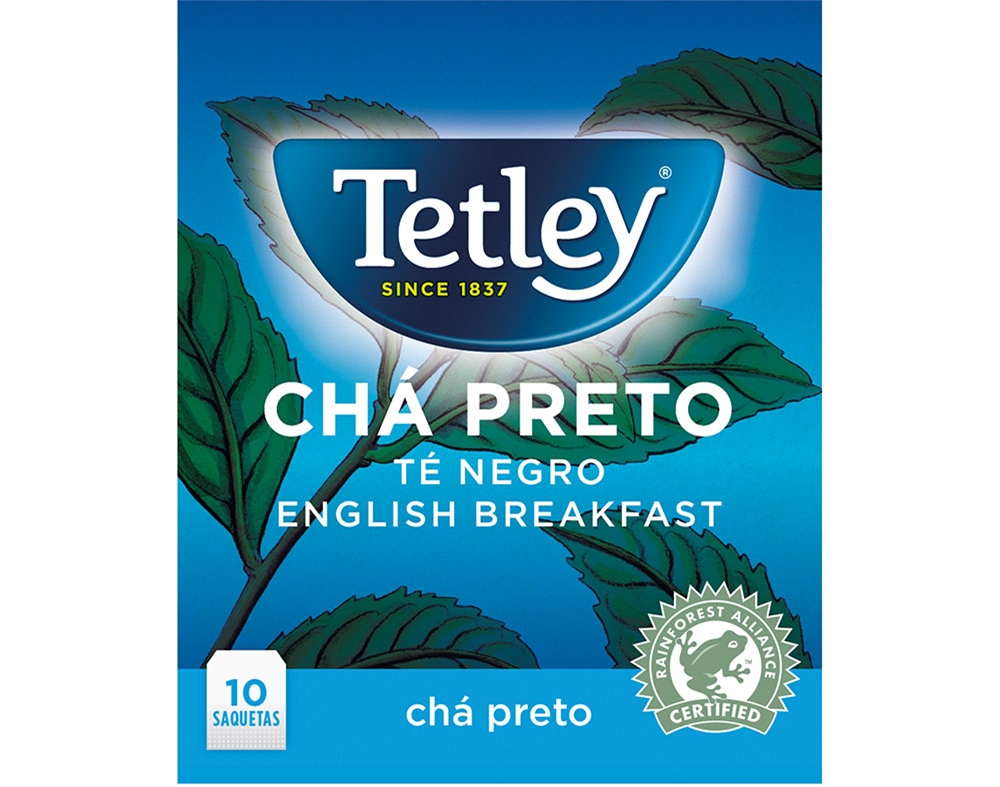 CHÁ TETLEY PRETO 10 SAQUETAS