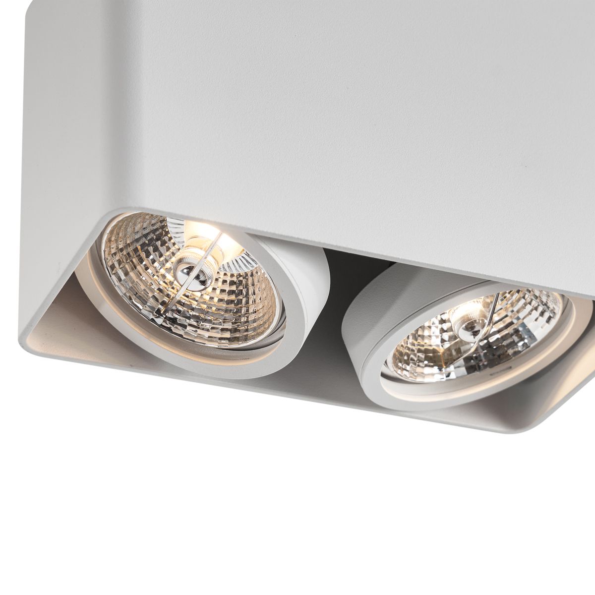 Design opbouwspot wit GU10 70mm 2-lichts draai- en kantelbaar - Vox