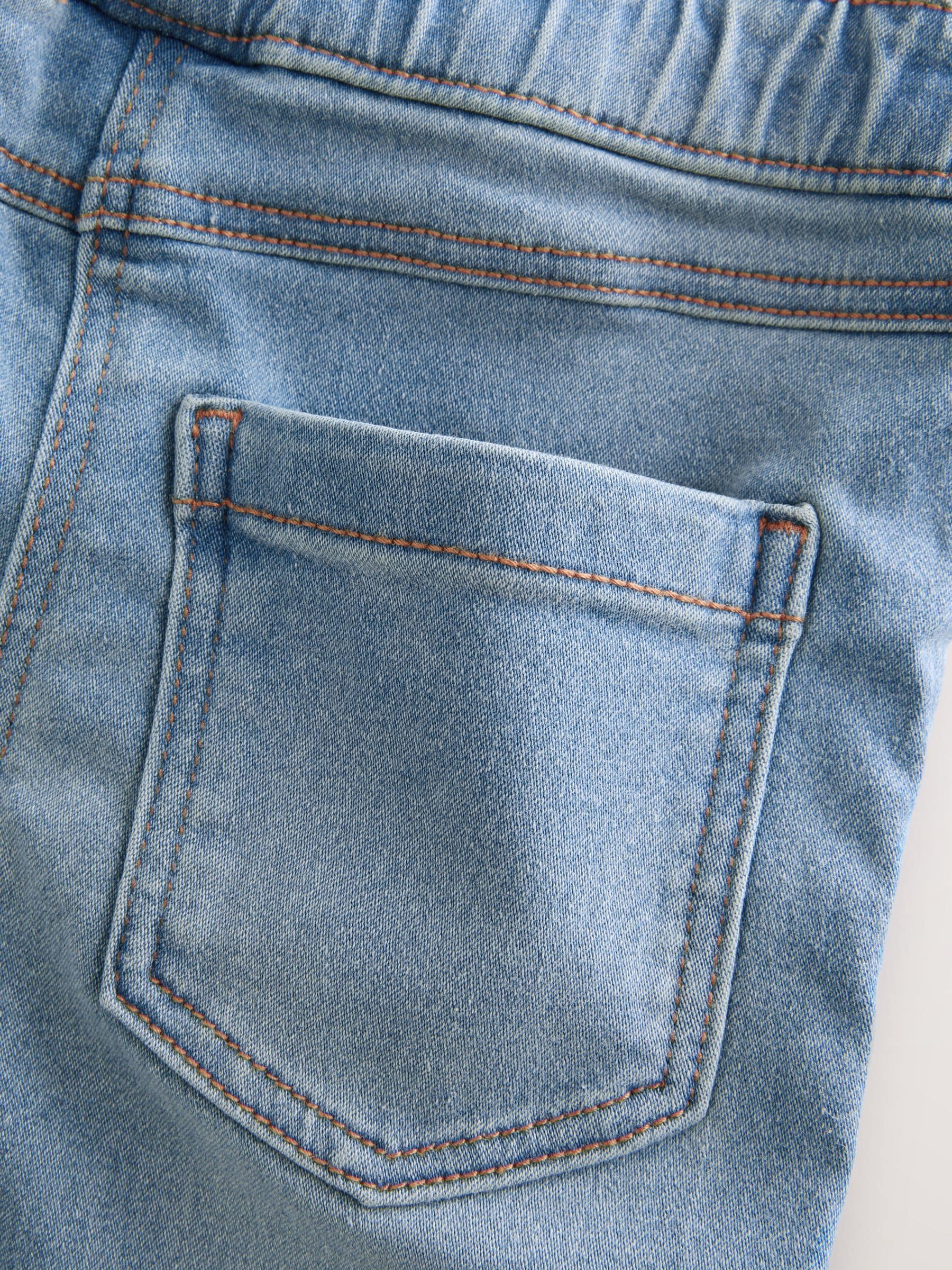Blauw - Set van 2 jeggings met elastische taille (3-16 jr)