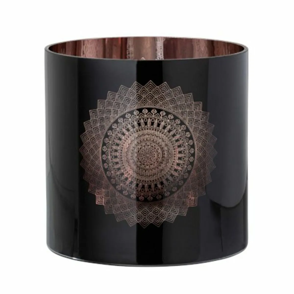 Paris Prix Photophore Verre Boho Noir Cuivre