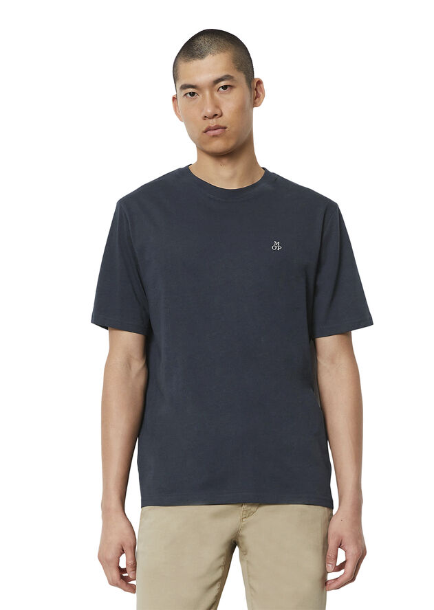 Marc O’Polo T-shirt, short sleeve, logo print Dark navy