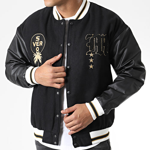 Veste Teddy 7427 Noir Blanc