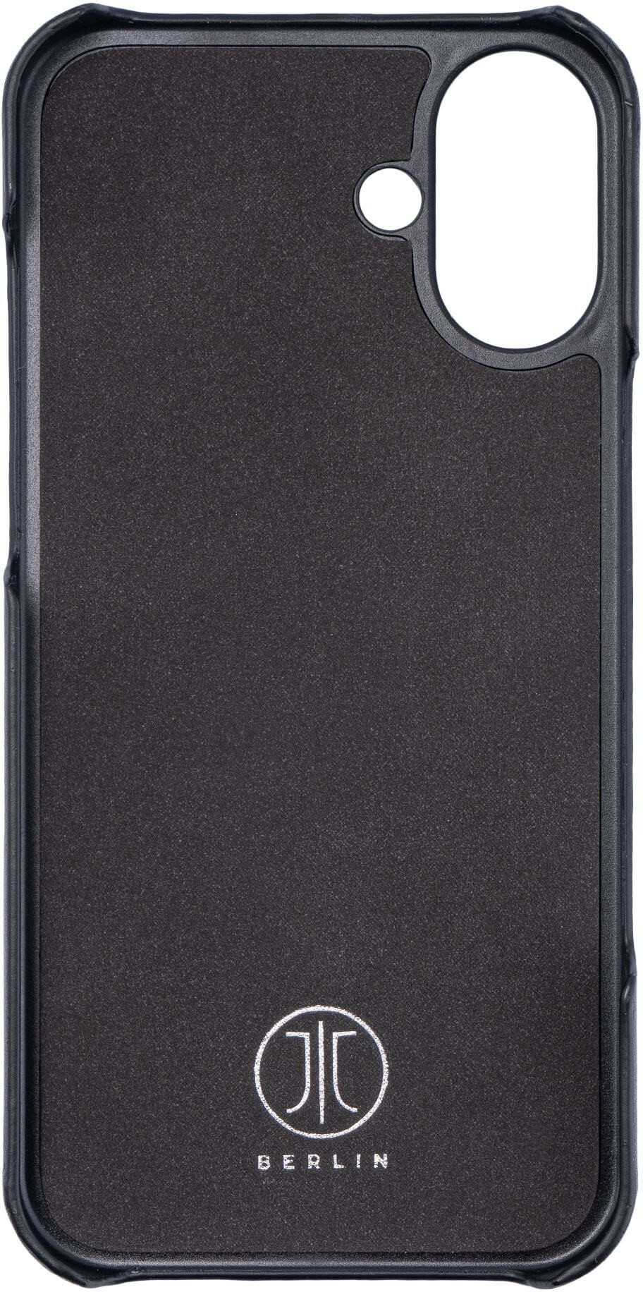 iPhone 16 Echtleder Backcase Hülle Kreuzberg (11066) - Schwarz