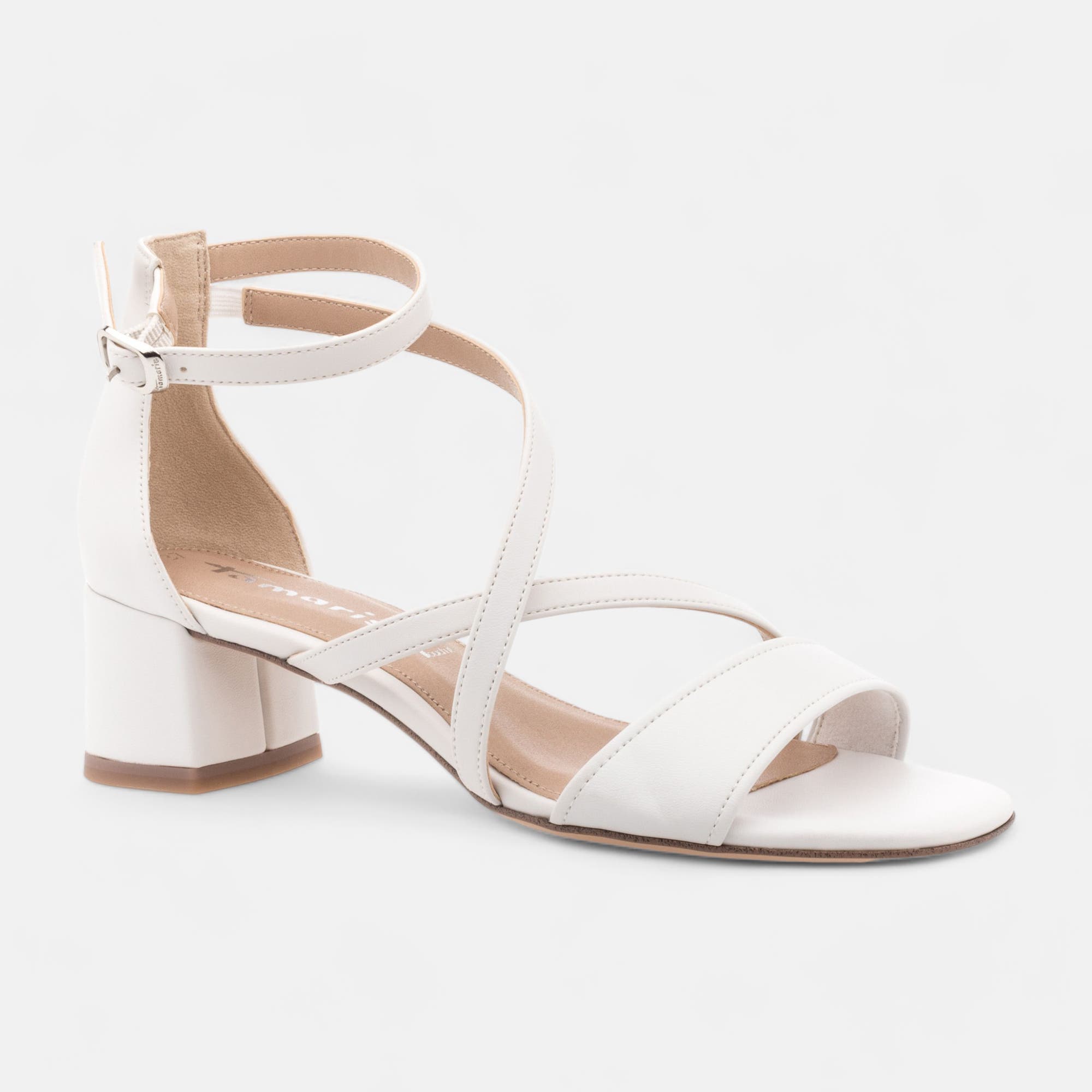 Nu-pieds à talon Femme blanc