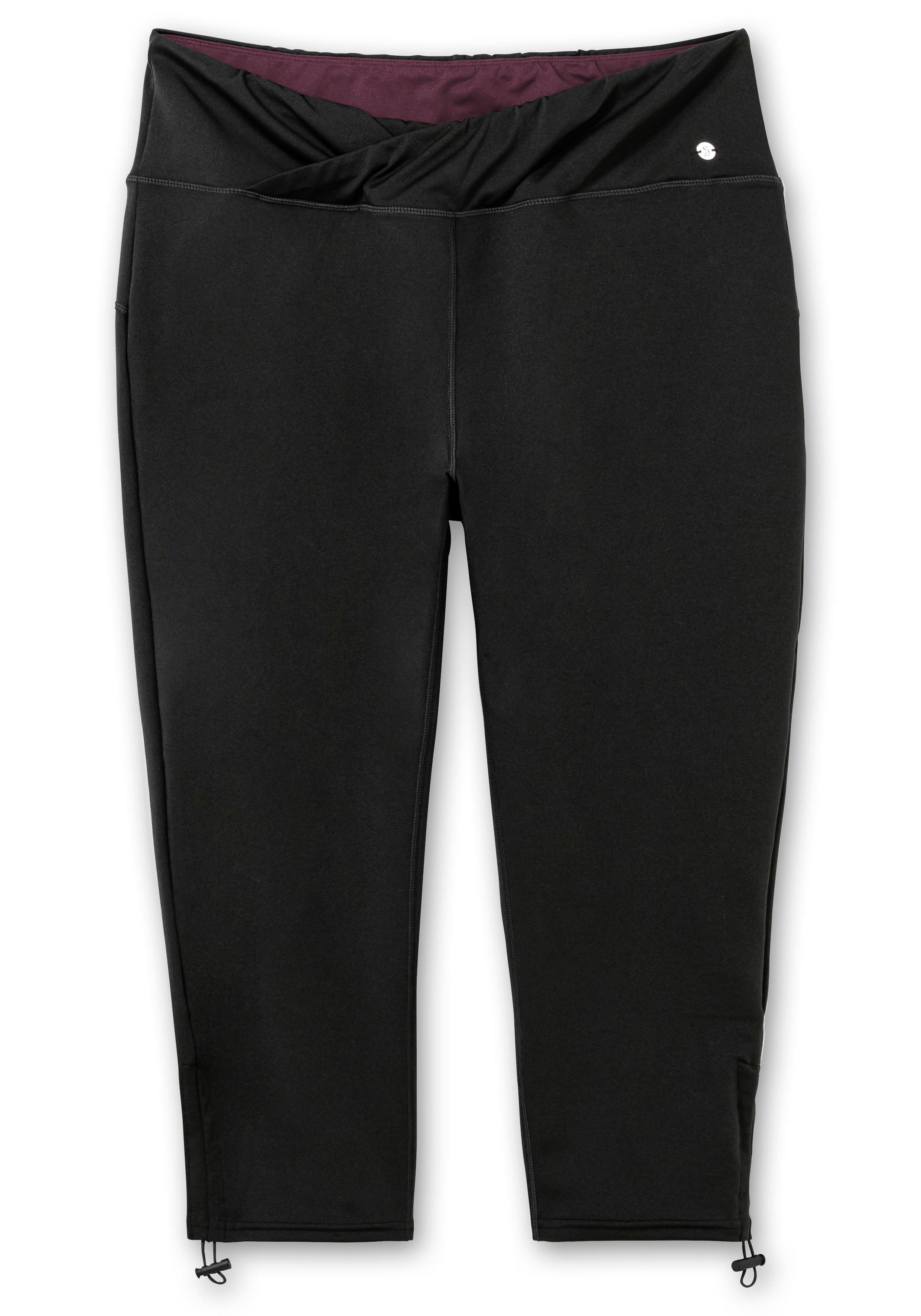 Sportleggings in 3/4-Länge, mit raffiniertem Bund