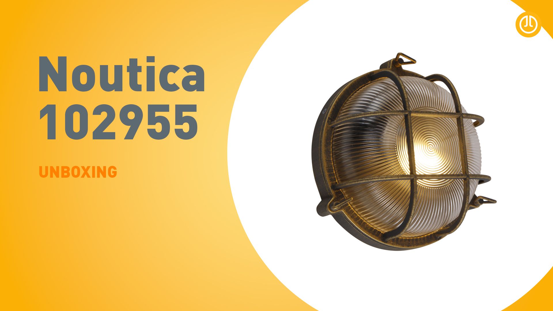 Wand- en plafondlamp goud/messing rond IP44 - Noutica