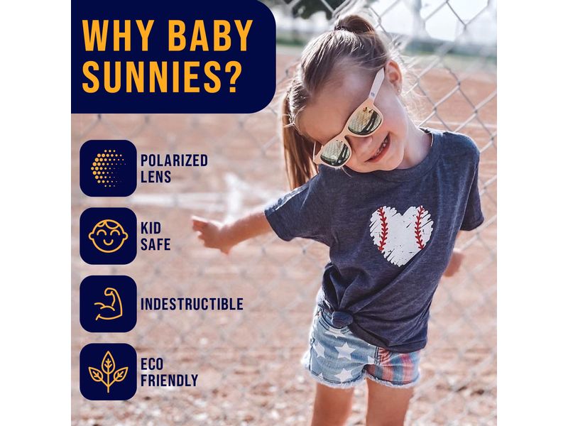 Baby Sunnies Kinder-Sonnenbrille Hellblau Flexibel und polarisiert für 3-8 Jahre