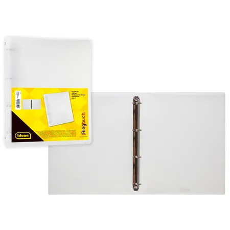 Idena Ringbuch A4 4Ringe PP, transparent