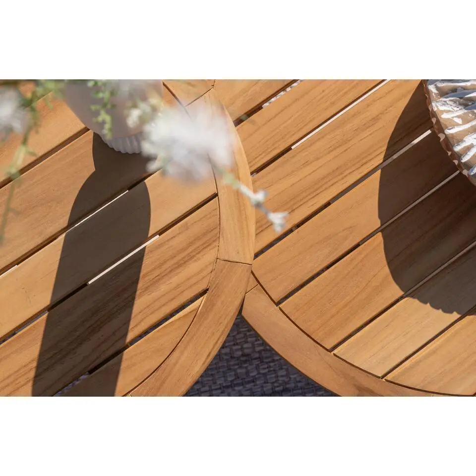 4 Seasons Volta teak salontafel - Ø60 cm. taupe