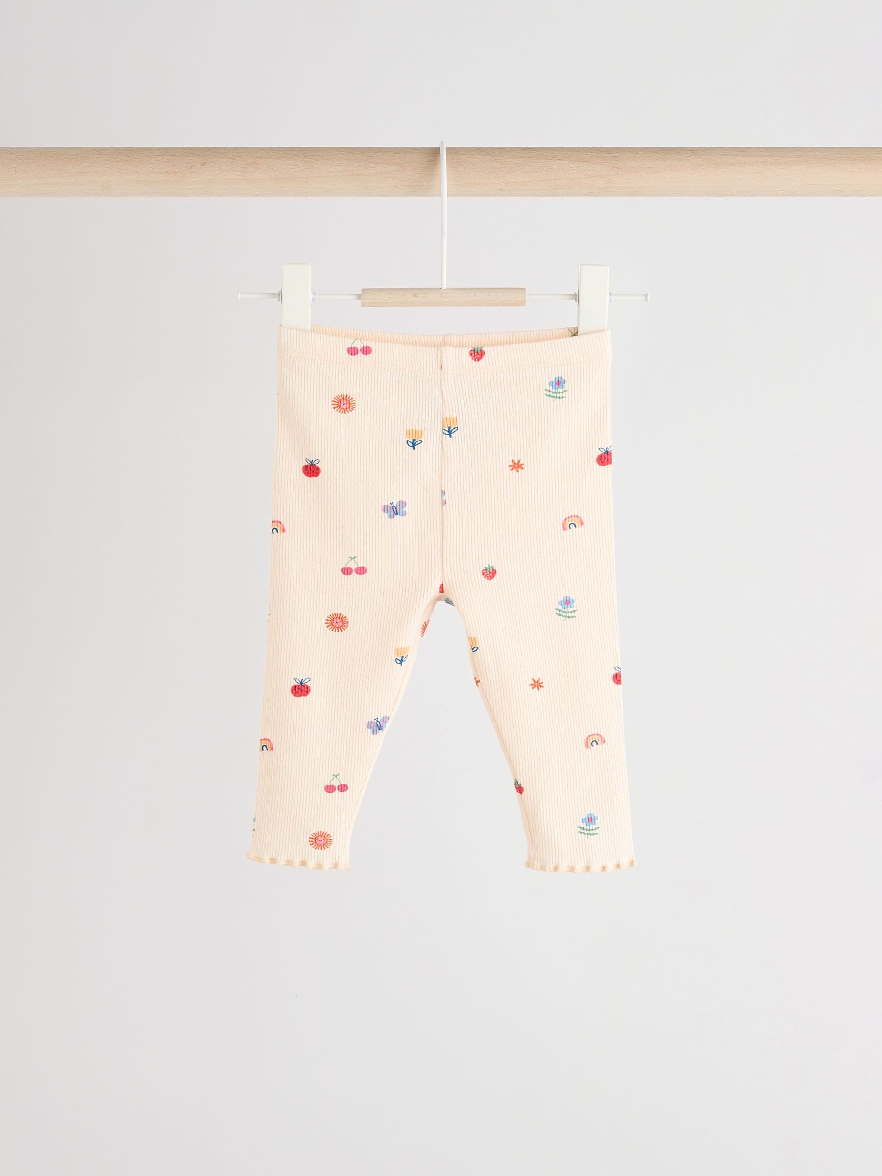 Roomkleurig met vrolijke figuurtjes - Top en Leggings 2 -delige Baby Set (0mnd-2jr)