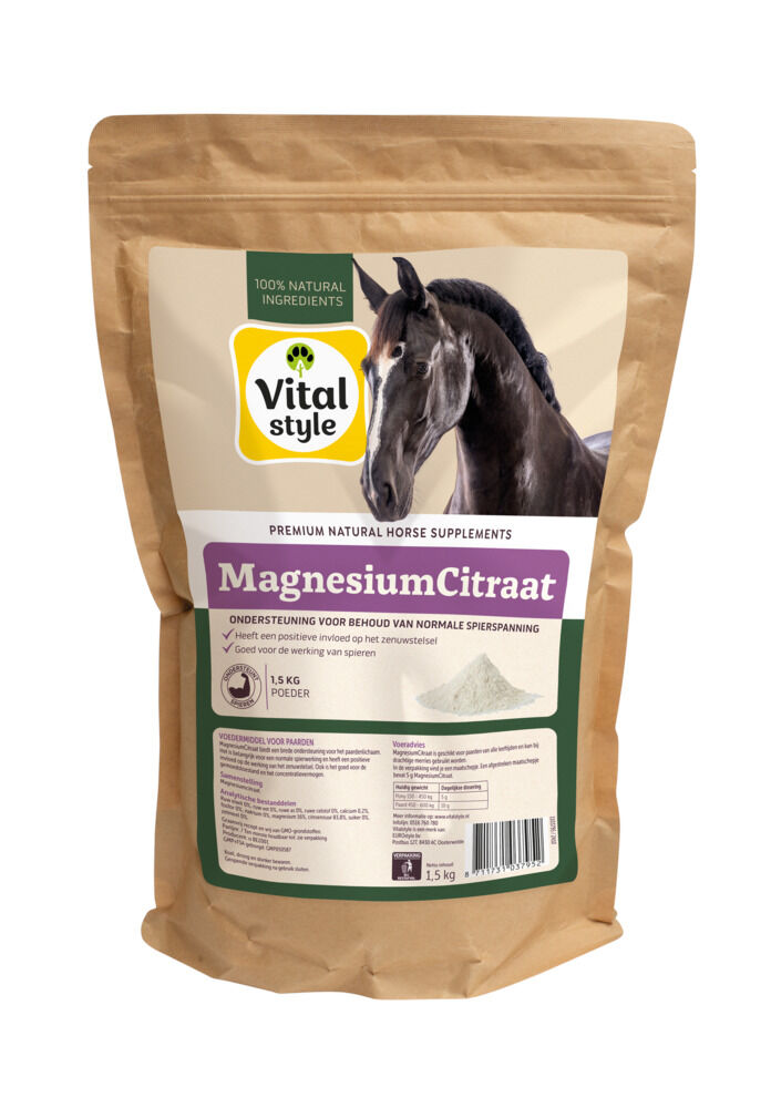VITALstyle Magnesium citraat - Supplement - 1.5 Kilogram - Zak