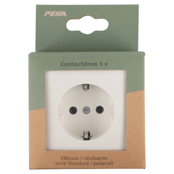 Peha Standard enkel geaard stopcontact wit