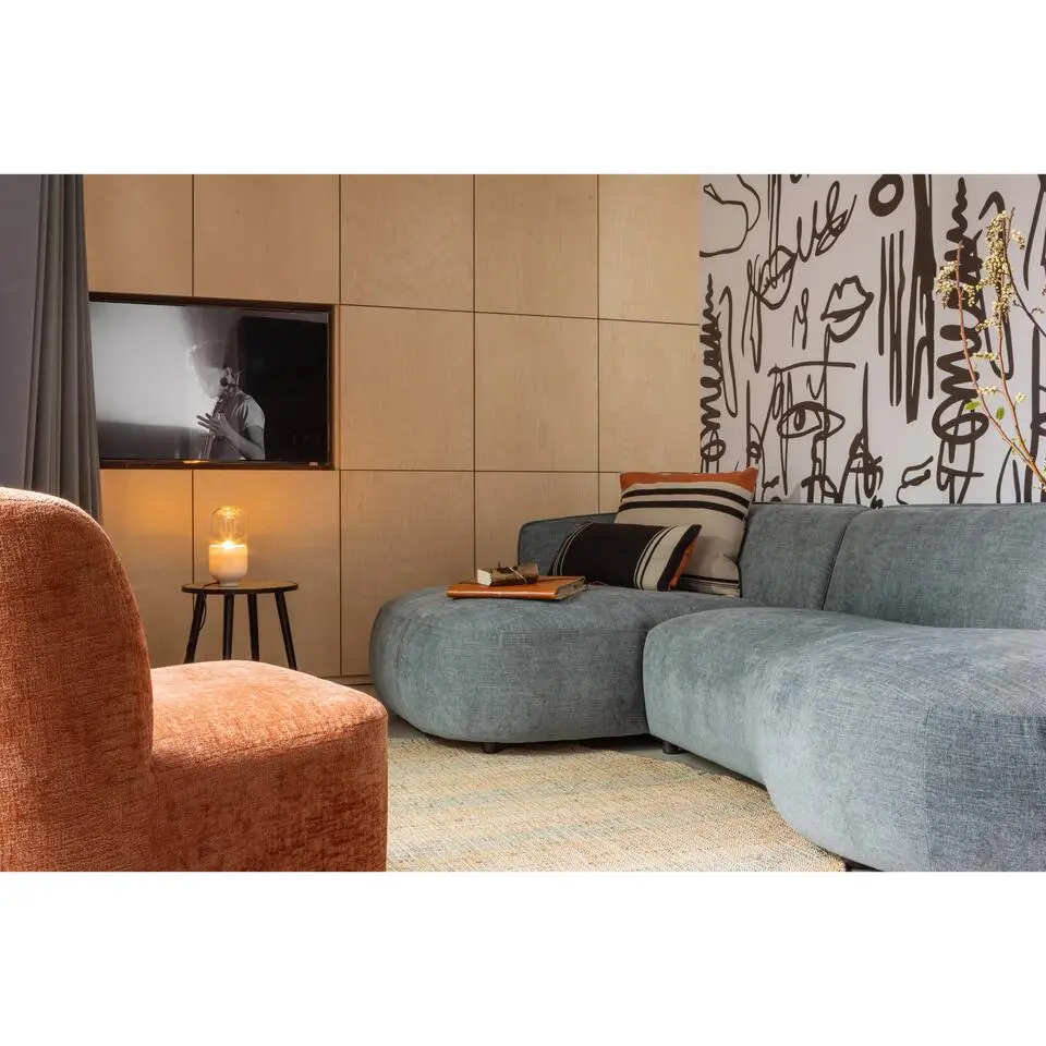 WOOOD Atty Draaifauteuil - Polyester - Bloesem - 75x74x65