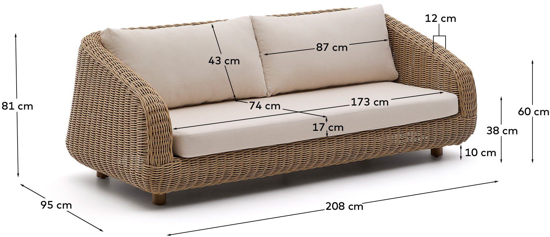 Kave Home   Meria Tuinbank